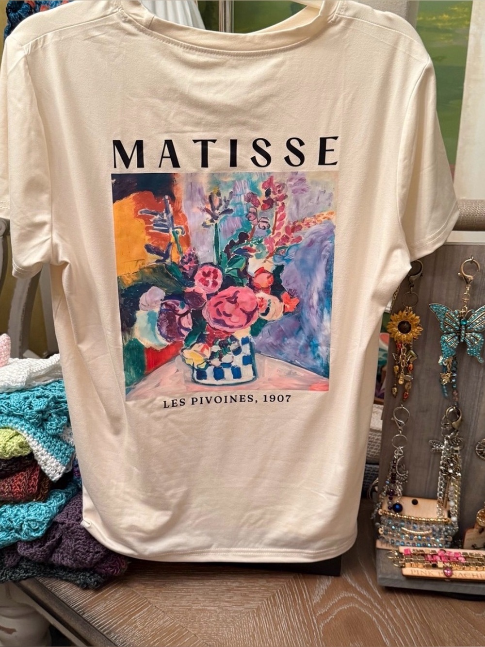Matisse Cream Tee with Multicolor Floral Print